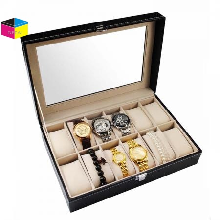 High end PU leather watch gift box 