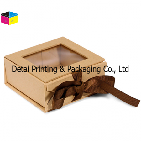Kraft Paper Gift Packing Box with PVC window 
