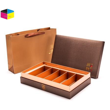 Luxury Textured Paper Tea Packing Boxes 