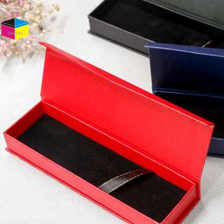 Textured Paper Pen Box with Magnet Closure 