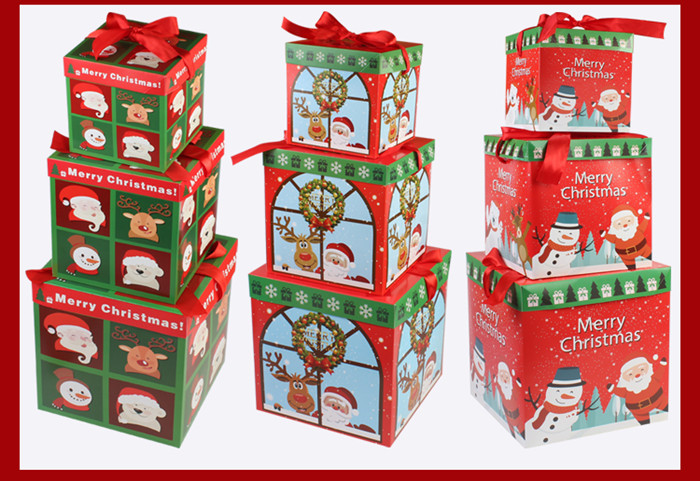Large christmas gift boxes with lids
