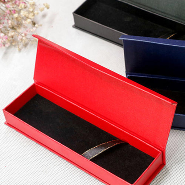 Textured Paper Pen Box With Magnet Closure