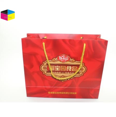 Large paper gift bag with ribbon handle 