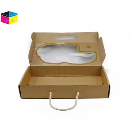 Kraft packaging boxes with PVC window 