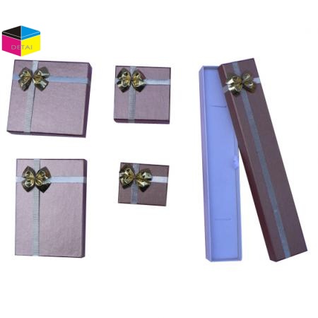 Jewelry gift boxes with ribbon bow 