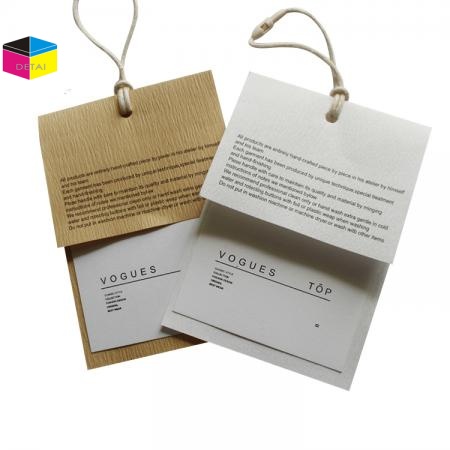 Kraft folded tag with cotton string 