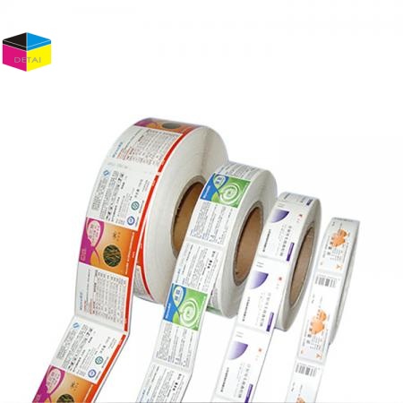 Round label stickers in roll 