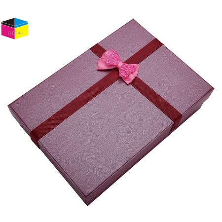 Wholesale Bottom and Lid Gift Packing Boxes with Ribbon Bow 