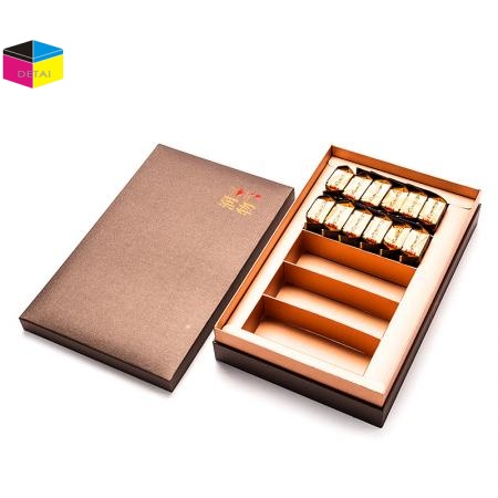 Luxury Textured Paper Tea Packing Boxes 