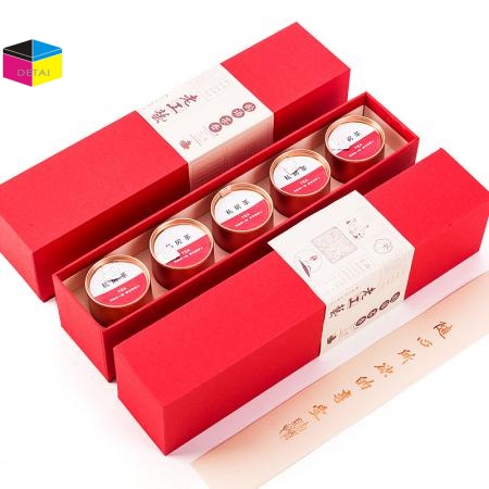 High Quality Textured Pearl Paper Tea Packing Boxes 