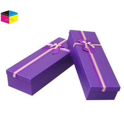 Purple big paper flower gift boxes 