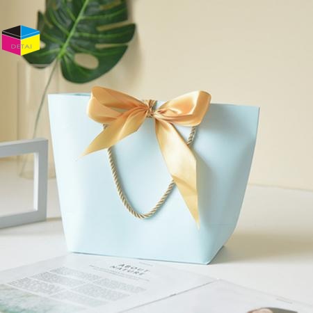 Quality Paper Bags with Ribbon Handle 